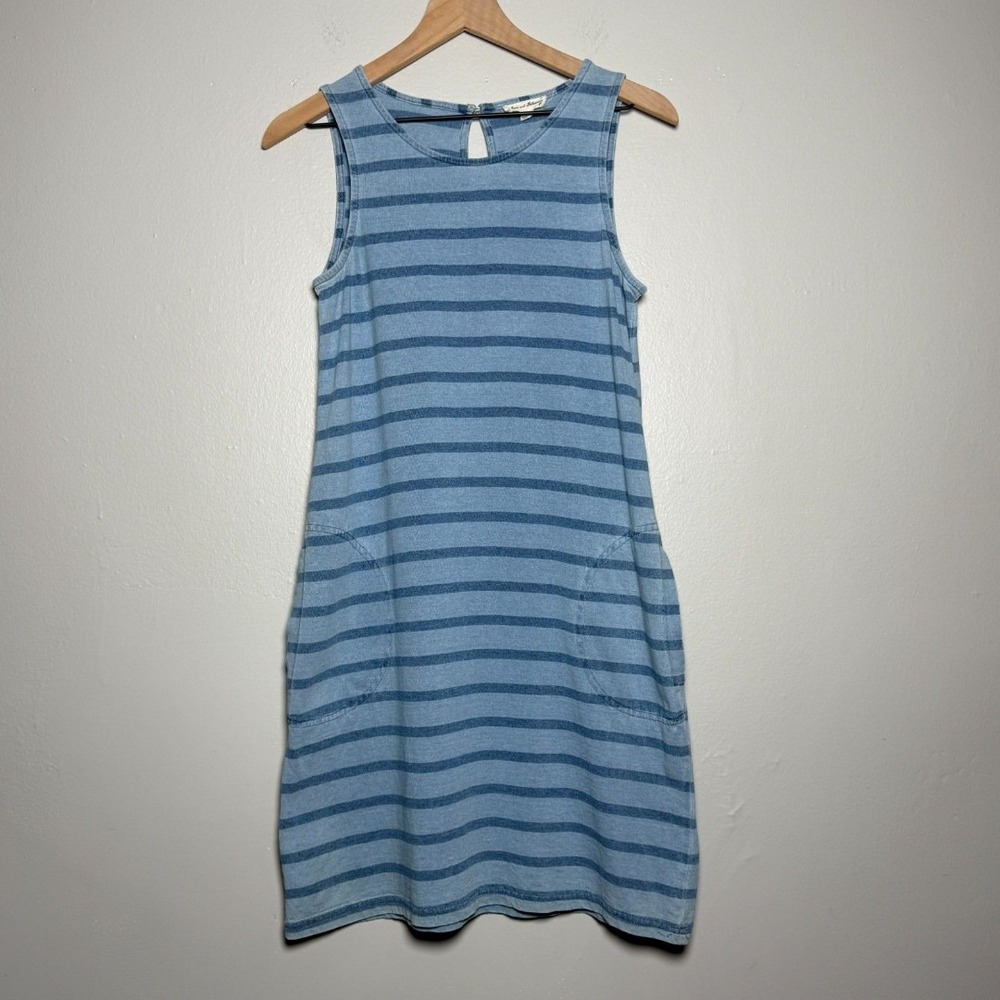 Jane and Delancey Womens Mini Dress XS Blue‎ Striped Cotton Nautical Coastal